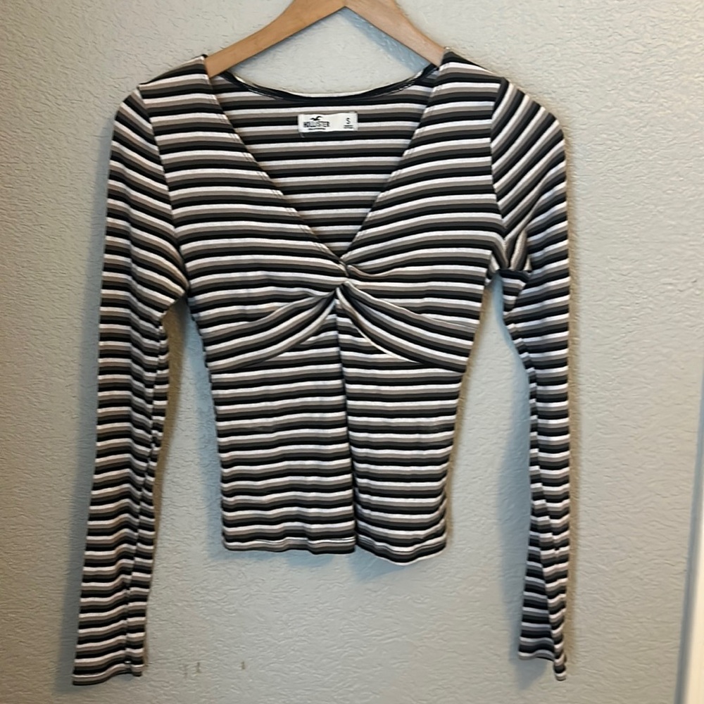 Long sleeved striped top